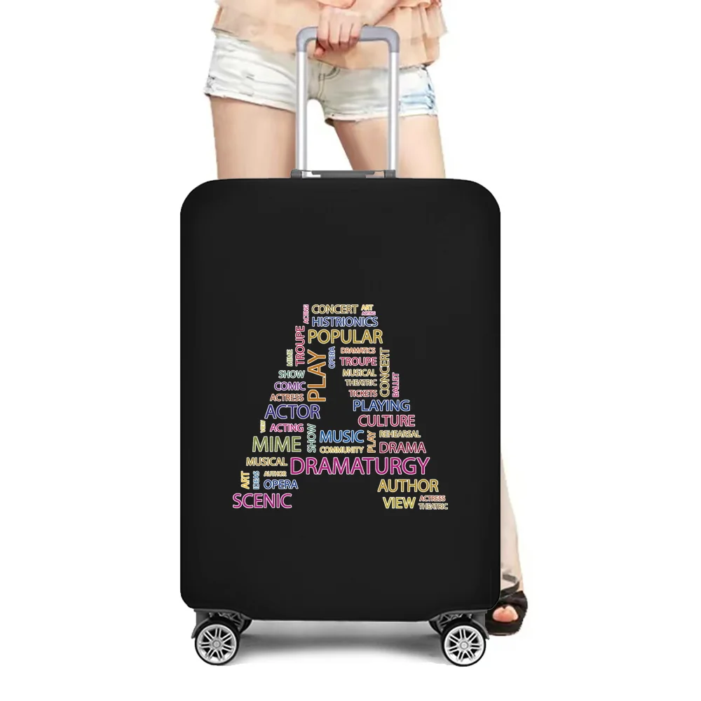 18''-28'' Inch Luggage Cover Text Letter Printed Travel Protective Case