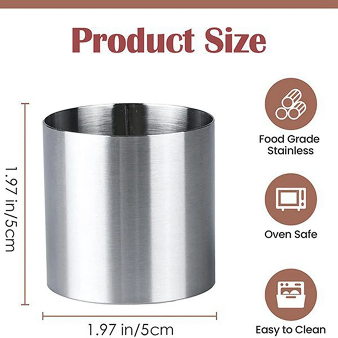 Cake Mold Cake Baking Tools Baking Cake Ring 10 Pieces Stainless Steel Mousse Rings