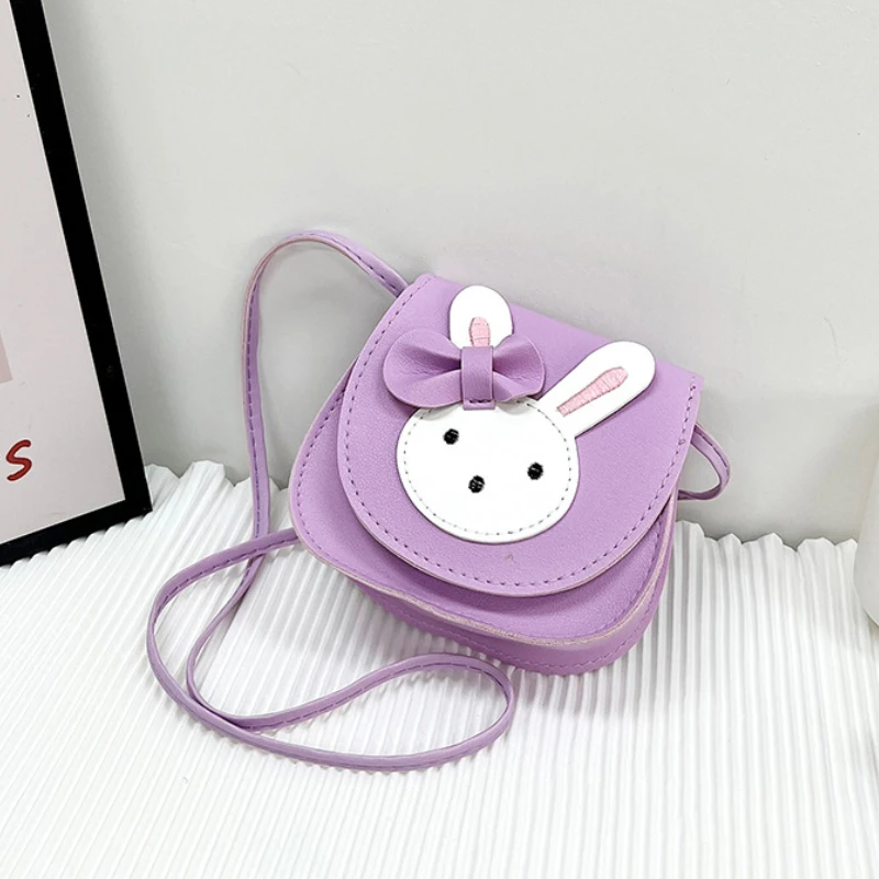 Cute Rabbit Baby Girls Shoulder Bag Lovely Children's Small Crossbody Bags  Sweet Princess Coin Purse Gifts Kids PU Handbags