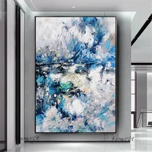 

Hand Painted Canvas Painting Wall Art Abstract Landscape Seascape Wave Oil Painting Home Decoeation Living Room Wall Pictures