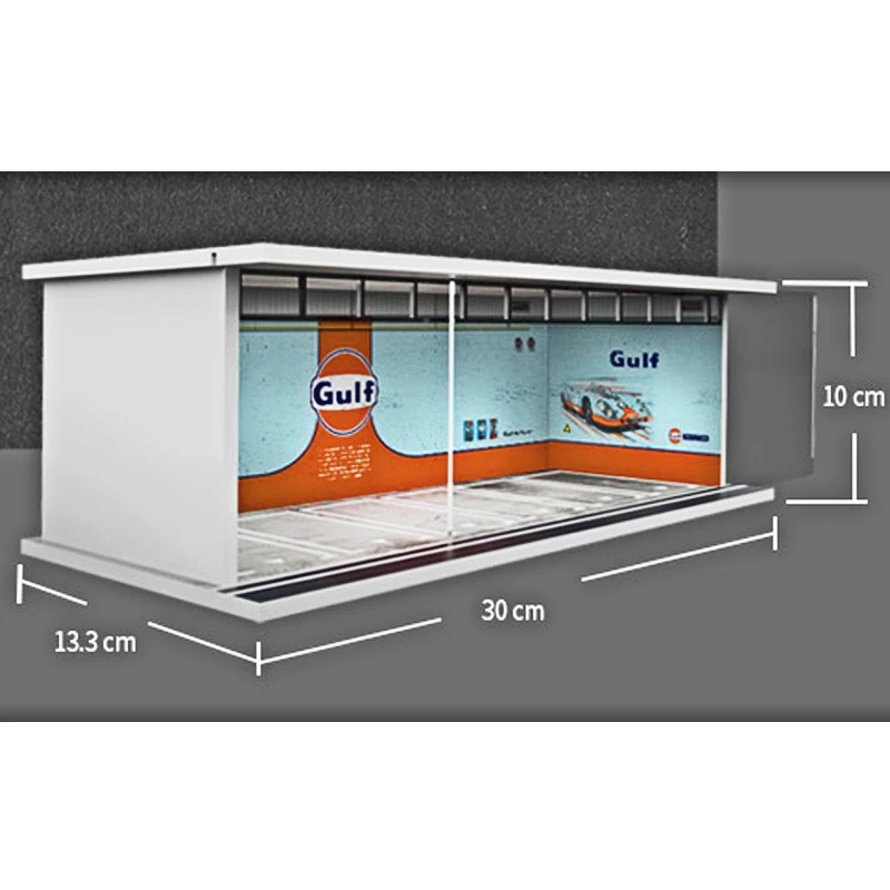 MoreArt 1:64 Gulf / HKS /Michelin /Advan Parking Garage Light Edition Assembled Scene Diorama 3