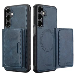 Magnetic Detachable Wallet Cover Case - Smasung S25Ultra (Blue)