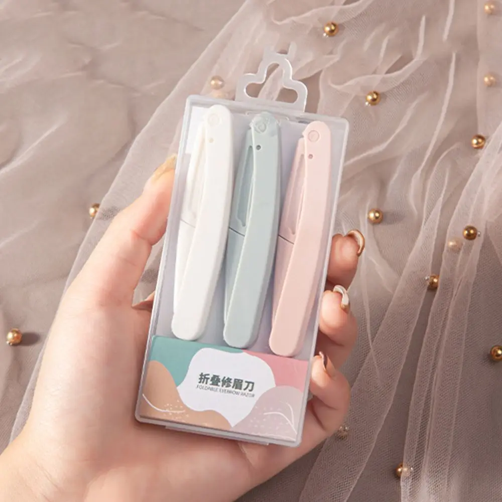 

Скребок для удаления волос с бровей, складной триммер для бровей