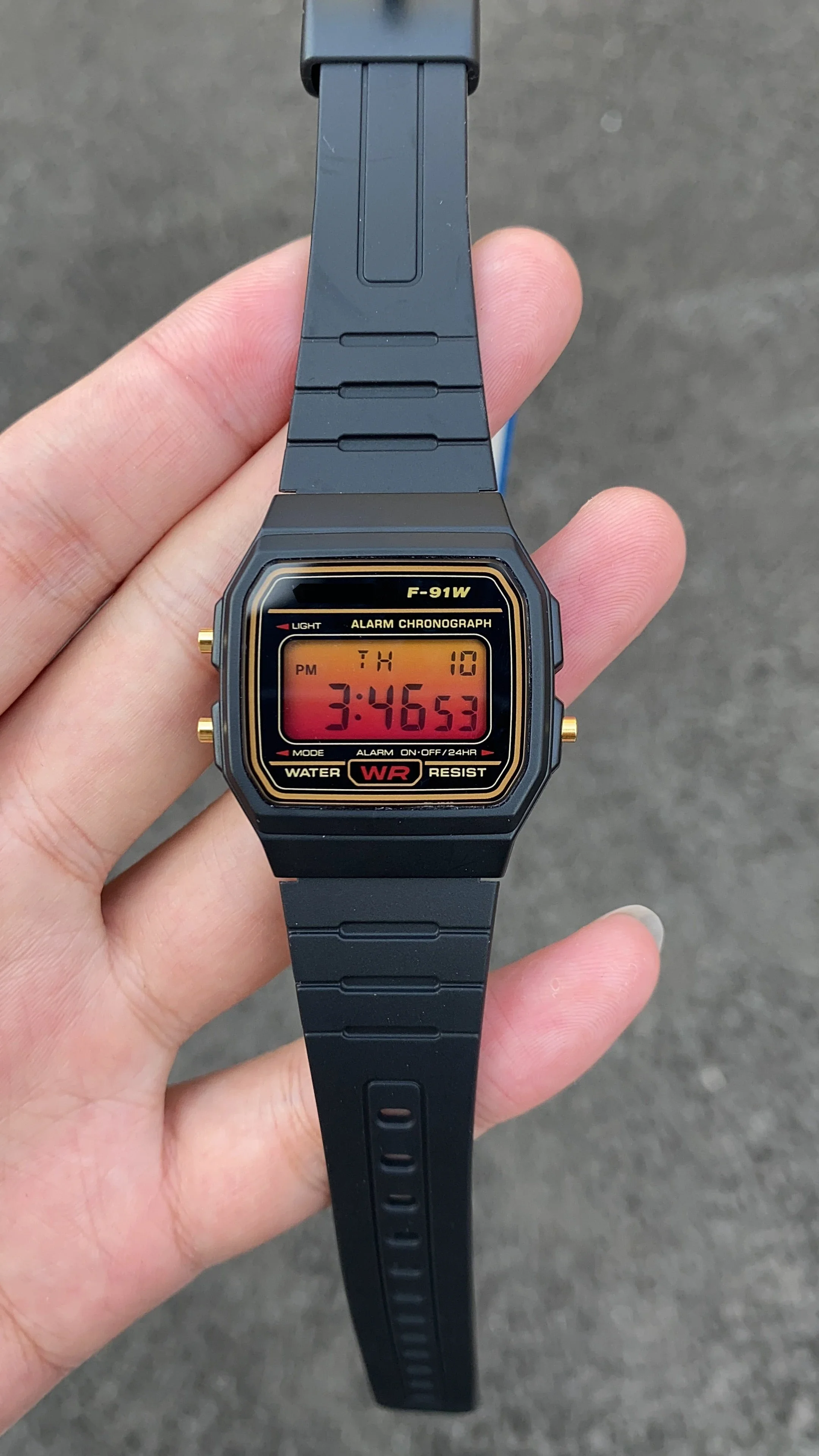 Ultimatives Mod-Kit für Casio F-91W A158W A168, inklusive STN HD-Display, Regenbogen-Farbverlauf-Display-Aufkleber, komplettes Uhren-Verwandlungsset – Detail 10