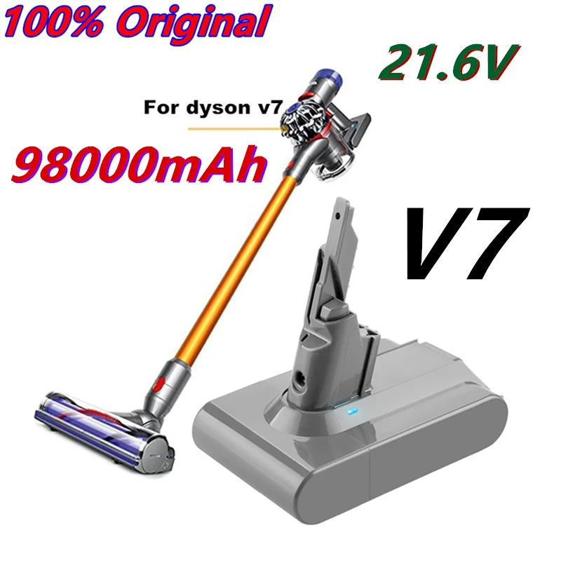 100% Batterie Dyson V7 Originali 21,6 V 98Ah Li-Lon Fur Tier Pro Staubsauger Ersatz
