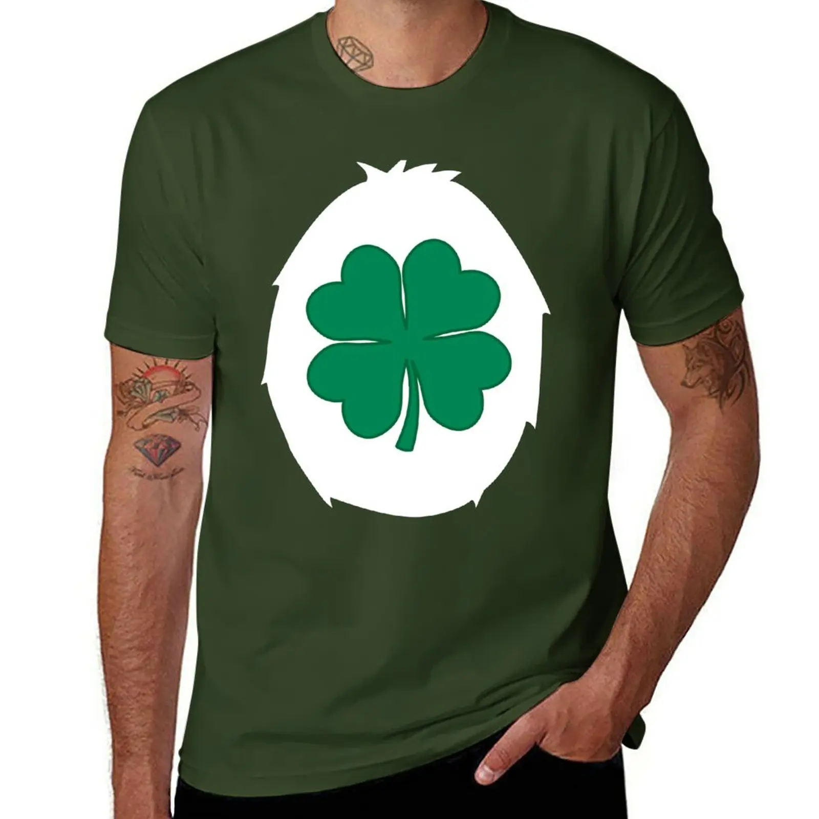 

Футболка с рисунком аниме «Покажи мне удачу», мужская одежда с животным принтом для мальчиков