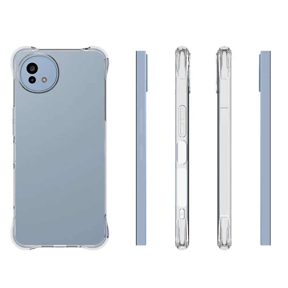 Sharp Aquos Wish5 Anti-Shock Transparent TPU Gel Case - HD Clear Soft Protective Cover