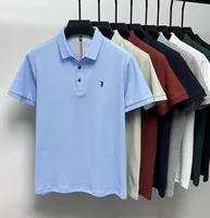 Polo à manches courtes pour hommes marque haut de gamme 100% coton luxe broderie poney confortable respirant à la mode nouveau haut d'été 6