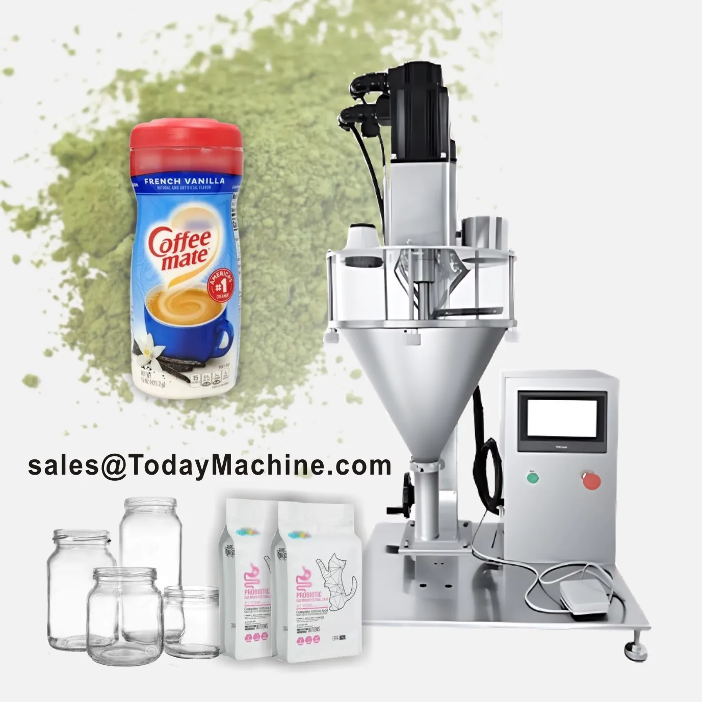Semi Automatic Auger Powder Filling Machine for Spice Coffee Taurine Vitamin Protein and Dry Small Powder Filling
