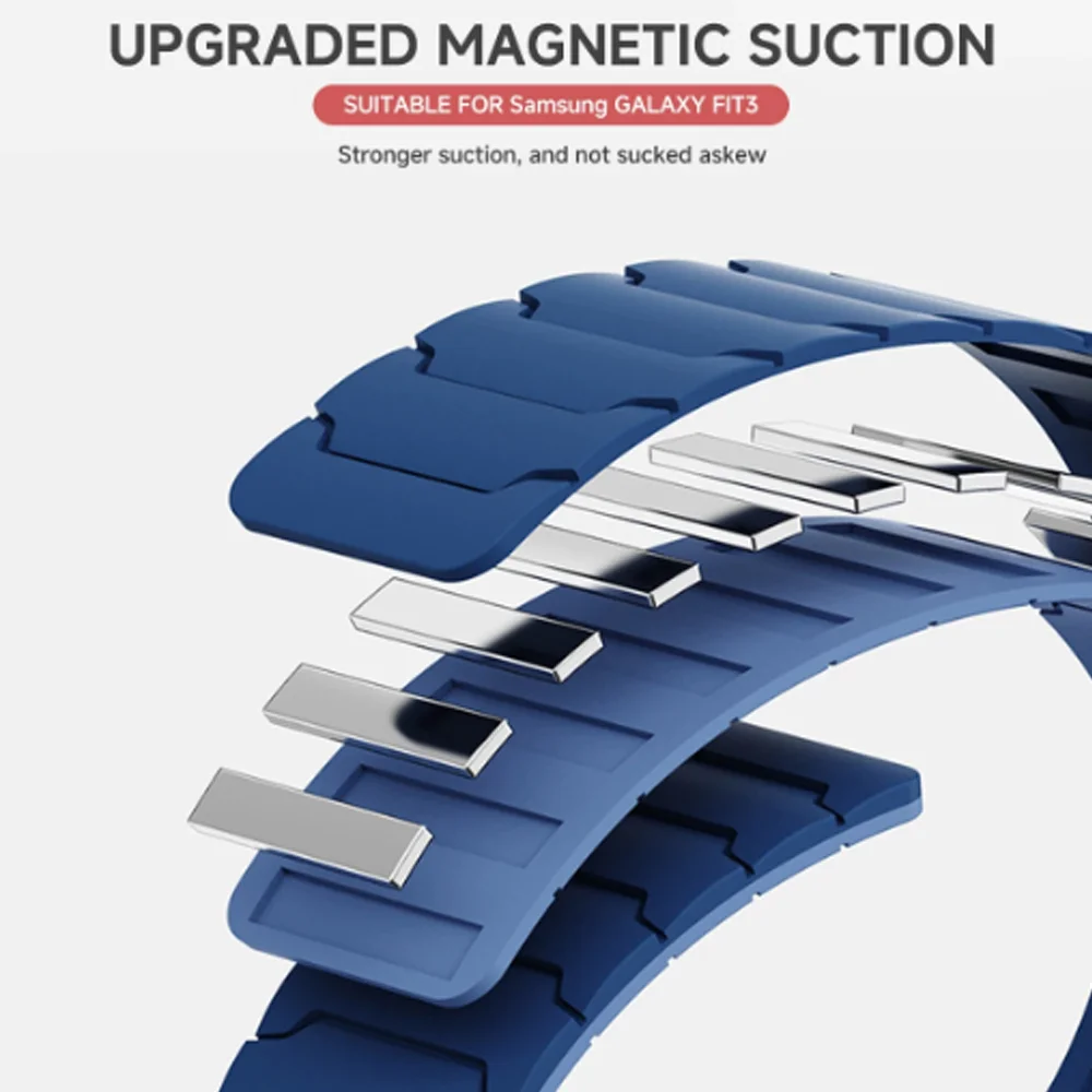 Magnetic Silicone Watch Strap - Adjustable Multi-Size Wristband Accessory