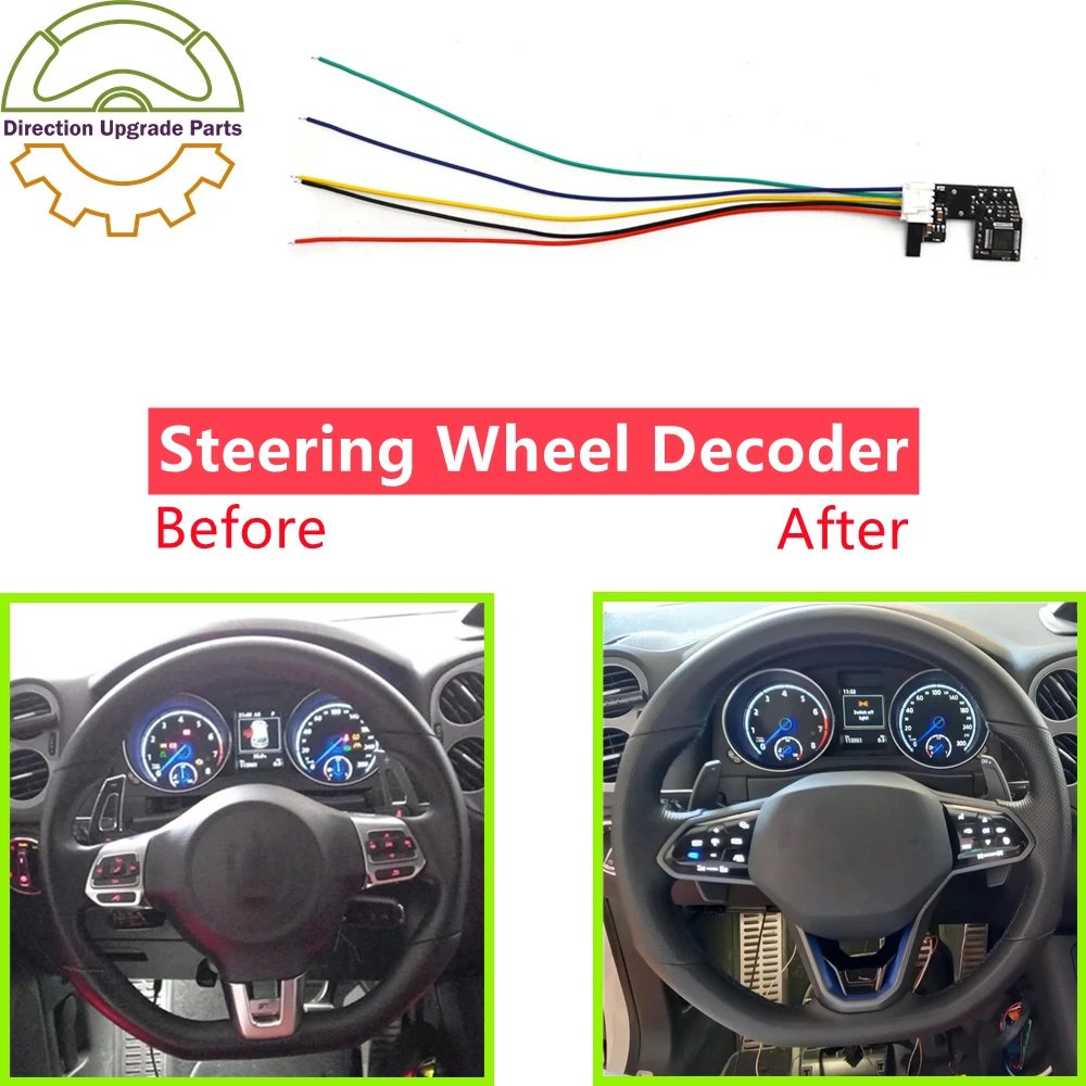 MQB Steering Wheel on PQ Car Button Backlight Works Decoder Simulator Emulator for cruise control on steering not on stalker