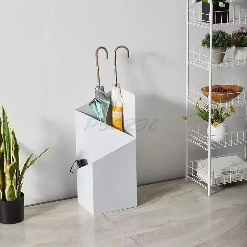 Nordic Style Umbrella Rack Double-layer Space Suitable for Home and Hotel Lobbies Umbrella Storage Bucket Floor Standing