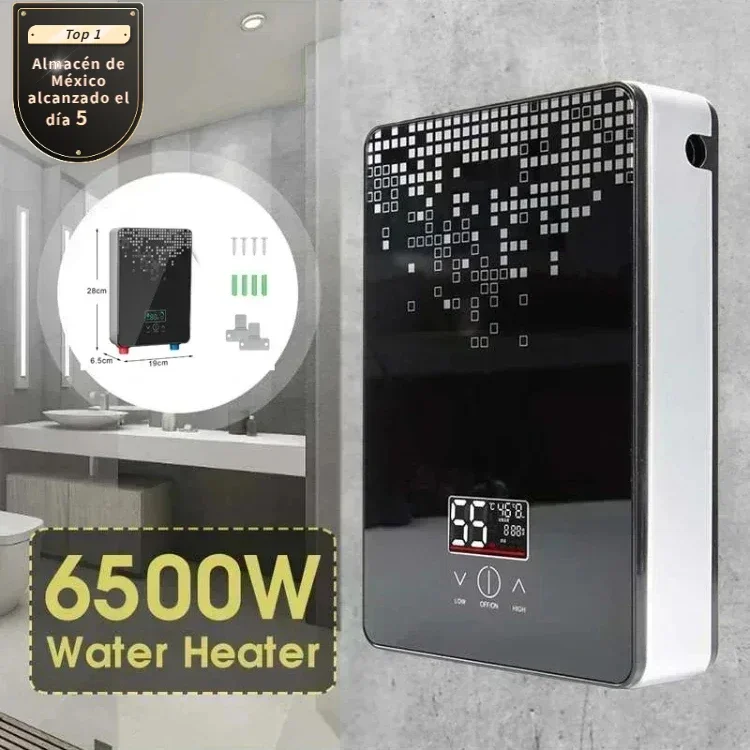 

Electric Hot Water Heater Tankless Instant Boiler Bathroom 110V 220V Tankless Shower Thermostat Safe Intelligent Automatica