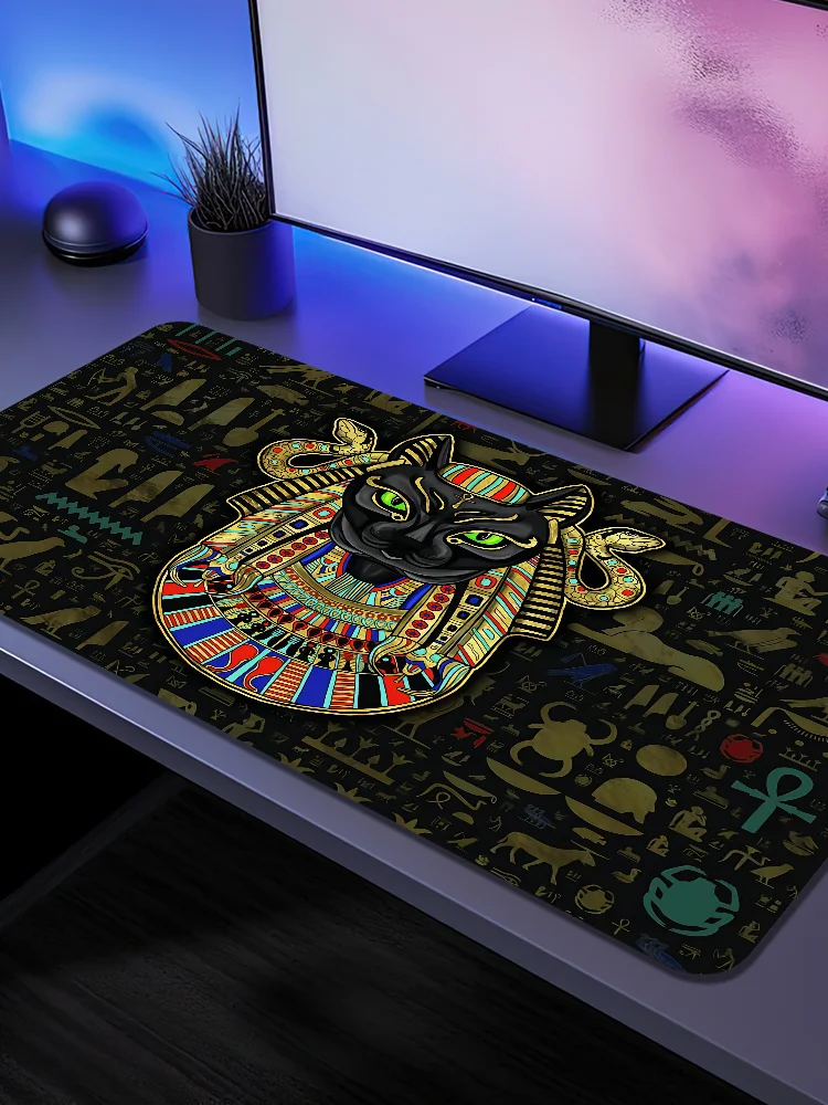 God Egyptian Cat Hot Durable Rubber Mouse Mat Pad Size For CSGO Game Player Desktop PC Computer Laptop 5