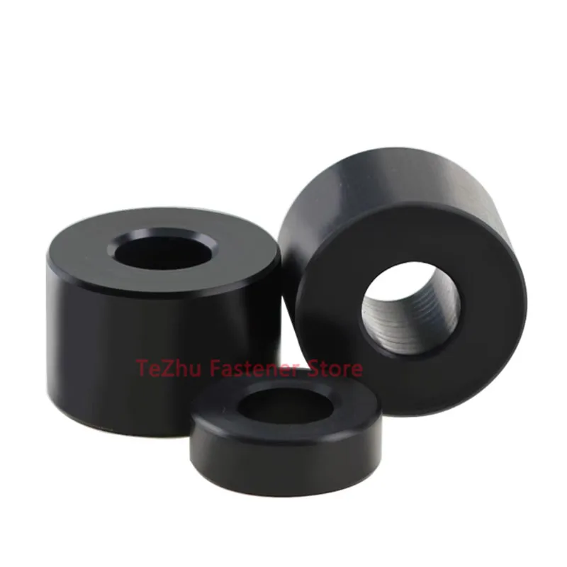 M3 M4 M5 M6 M8 M10 Black POM Bushing Washer Round Hollow Unthread Standoff Spacer Sleeve Insulated Plastic Gasket Length 1-20mm