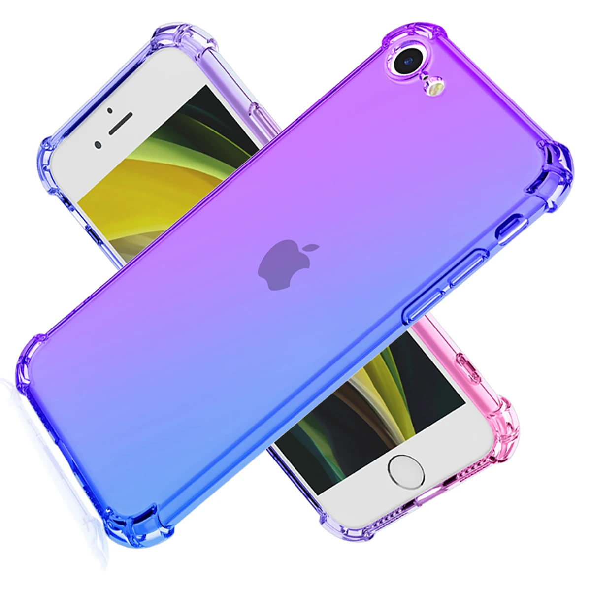 Custodia A Colori Sfumati Per Iphone Se 2022 Iphone Se 2020 Iphone Se3 Se2 Se1 Cover Antiurto Arcobaleno Trasparente Per Iphone Se 2016