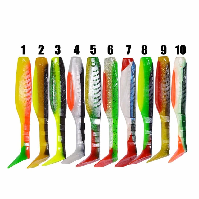 3PCS/LOT 95MM/7.5G T-tail Soft Bait High Elastic Cannibal Silicone