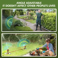 Automatic Garden Watering Lawn Sprinklers 360° Rotation Irrigation Watering System with Nozzle Grass Plant for Farm Outdoor Yard 2
