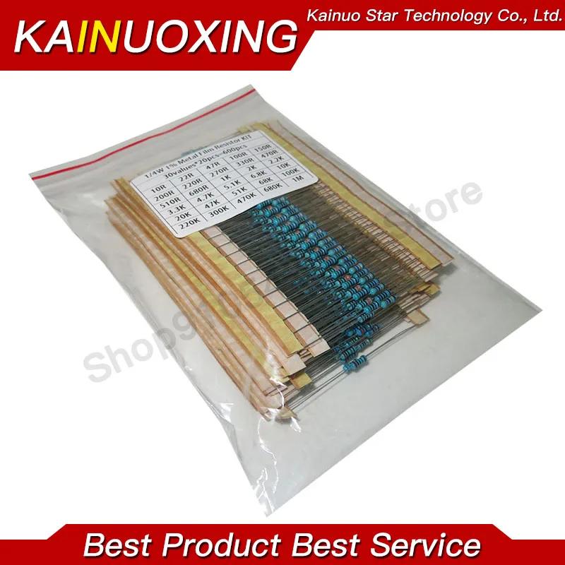 1/4W 1/2W 1W 2W 3W Resistance 1% Metal Film Resistor Assortment Kit Set 30Kinds Each 10PCS 0.1R~750R 1K~820K 10R~1M Ohm 300PCS