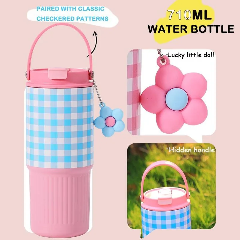 Chic 750ML Insulated Stainless Steel Tumbler - Stylish Thermal Water Bottle Gift