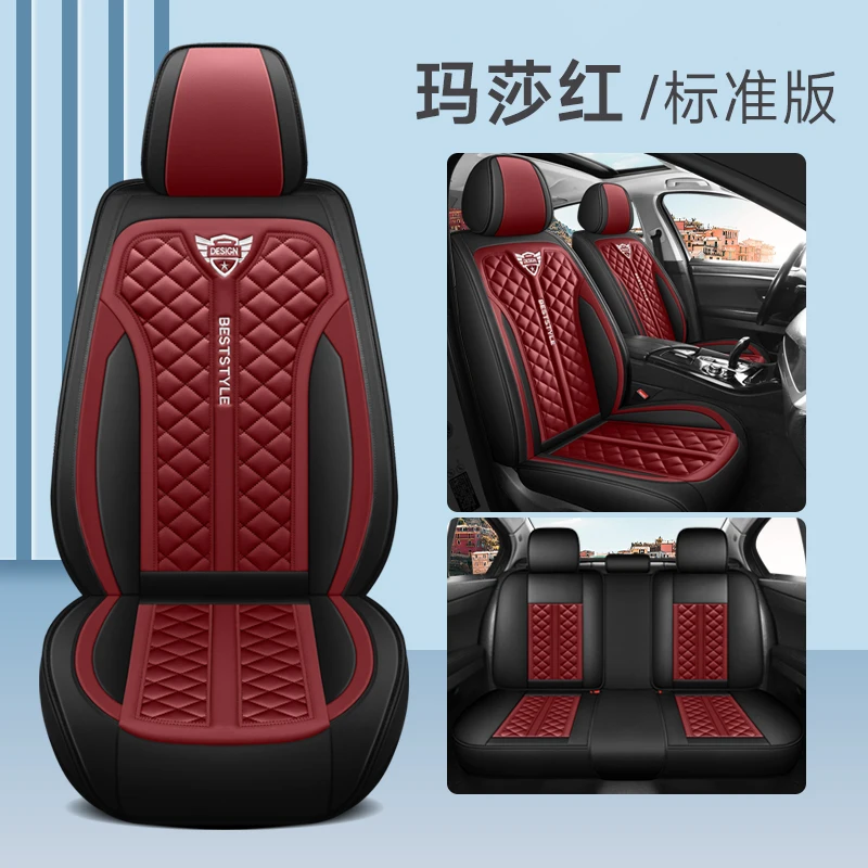 Joy Forserve Front Car Seat Covers For Mazda | PU Leather Waterproof, Airbag Compatible, 2-Pack Black