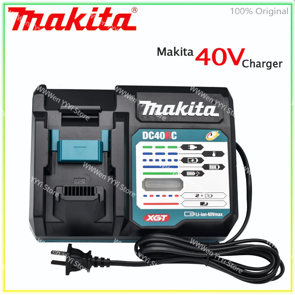 

100% Original Makita DC40RA 40V Max XGT Rapid Optimum Charger Digital Display 40V Lithium Battery Charger Dual Fan Design