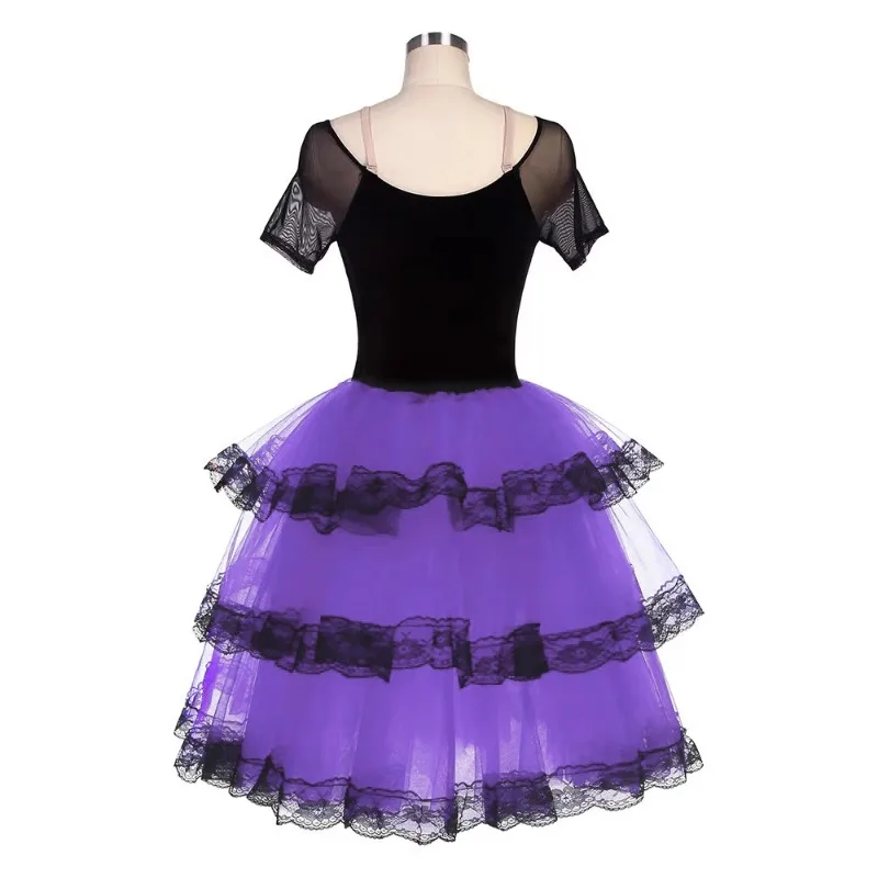 

Ballet performance dress, children's competition professional performanc dress, red fluffy skirt, adult Spanish dance dress