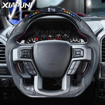 100% Carbon Fiber LED Steering Wheel with Customized RPM Display for Ford Raptor F-150 (2015-2020) - - Racext 7