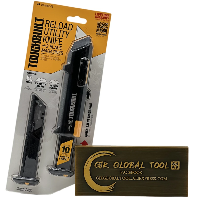 Toughbuilt Reload Utility Knife Retractable 2 Magazines (mags) Tb