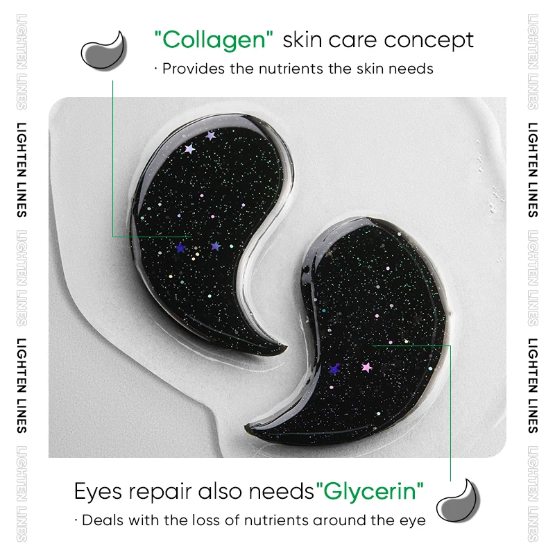 60pcs SADOER Starry Collagen Eye Mask Anti Dark Circles Remove Eyes Bags Anti-aging Hydrating Firming Eye Patches Eyes Skin Care