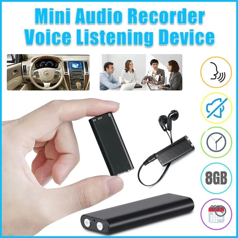 Ultra Mini Activated Voice Recorder Digtal Sound Record Voice-controlled Intelligent Listen 4-64GB Secret Dictaphone MP3 Player voice recorder