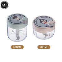 200/400ml Food Chopper Garlic Grinder Cooking Ingredients Processor Kitchen Tools Manual Garlic Cutter 1