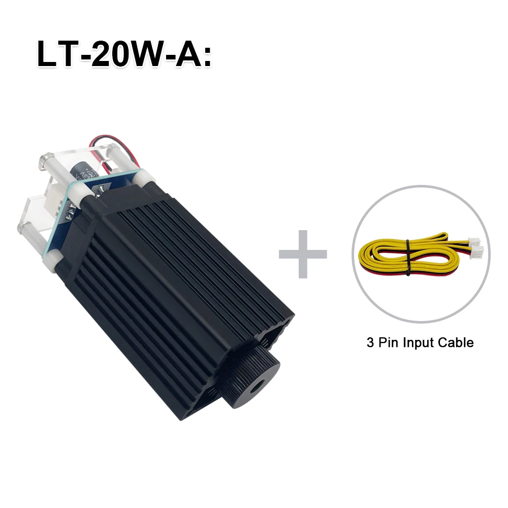 LASER TREE 4W 5W Optical Power Laser Head 450nm Blue Light TTL PWM Module For Laser Engraver Wood Cutting  DIY Woodworking Tools