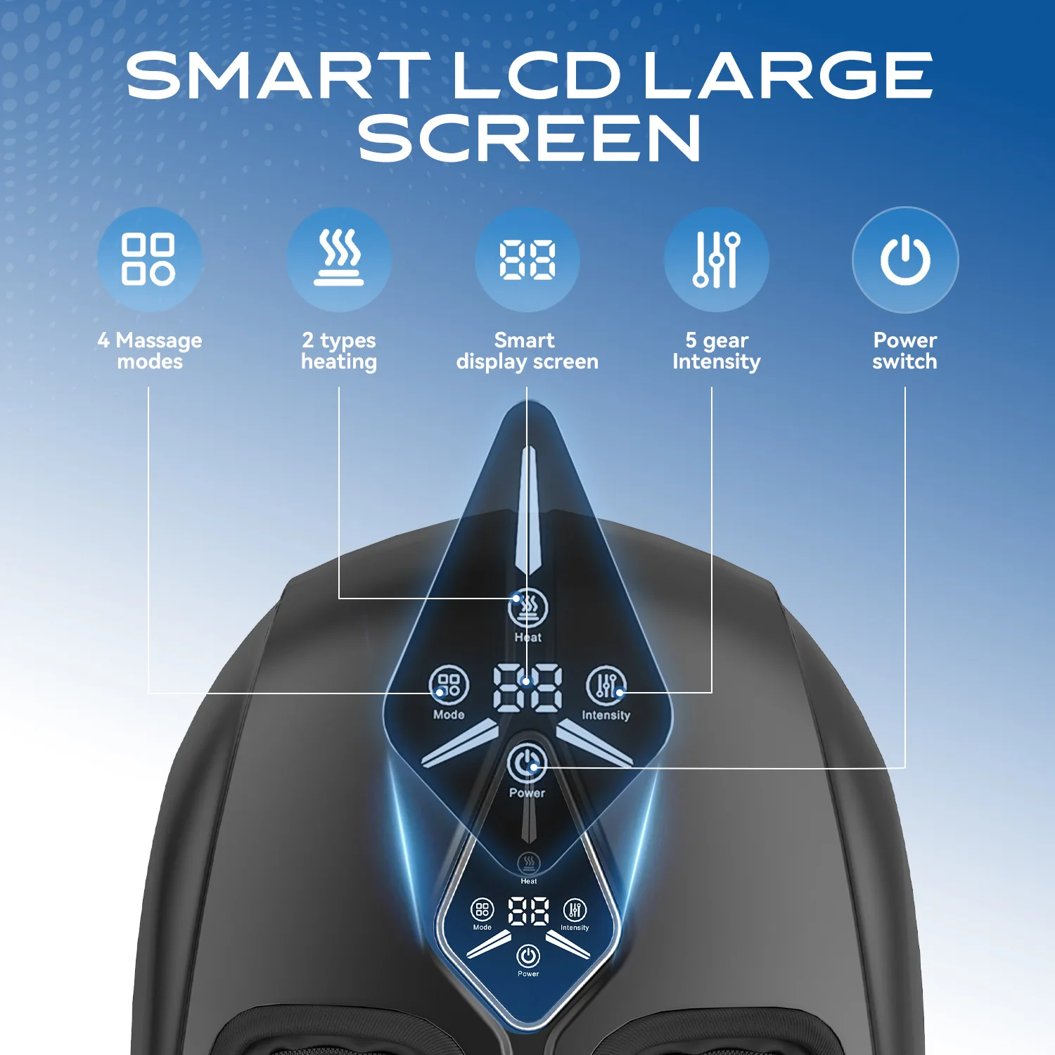 Electric Foot Massager with Heat and Compression for Relief