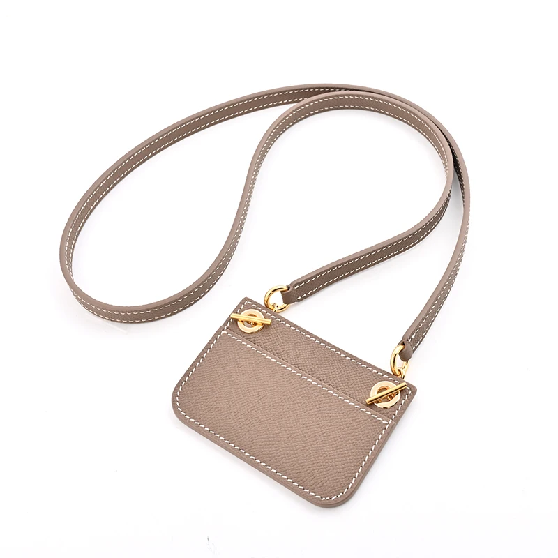Epsom Leather Length Strap with Liner  Holder for  your Slim Wallet transformed into a Shoulder Bag