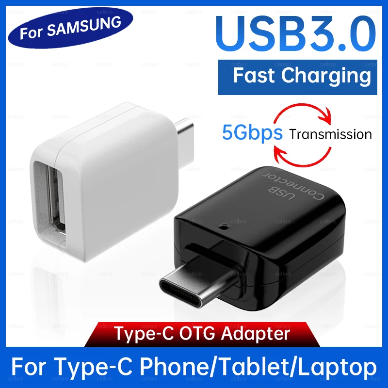 Câble USB OTG pour smartphone Samsung Galaxy S22, S21, S20, S10, S9, A52,  A51 - Adaptateur OTG