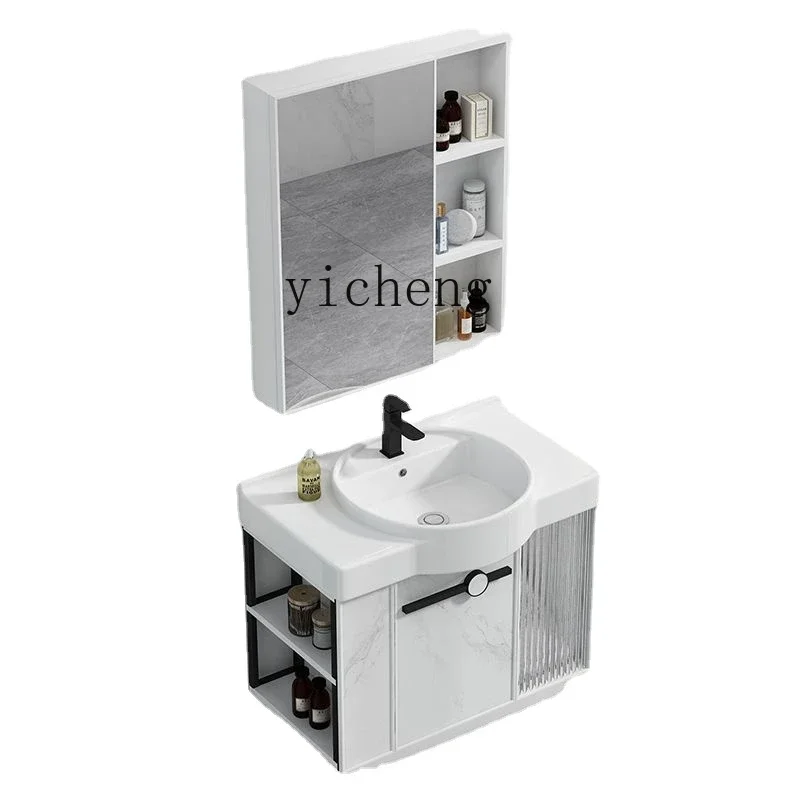 

XL Ceramic Alumimum Bathroom Cabinet Hand Washing Cabinet Washbasin Ceramic Basin Washstand