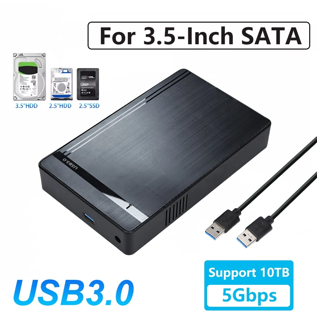 2,5/3,5 Zoll HDD-Gehäuse USB3.0 Hub 20 TB Festplattengehäuse SATA auf USB 3.0 Externer Festplattenleser-Adapter für PC Laptop – Detail 16