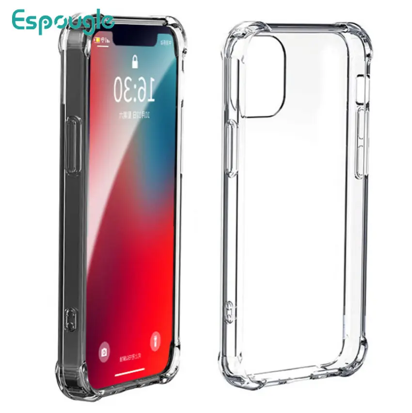 

Мягкий ТПУ Прозрачный чехол для телефона iPhone 14 13 Pro Max 11 12 Mini XS X XR 6 7 8 Plus Противоскользящий ударопрочный чехол