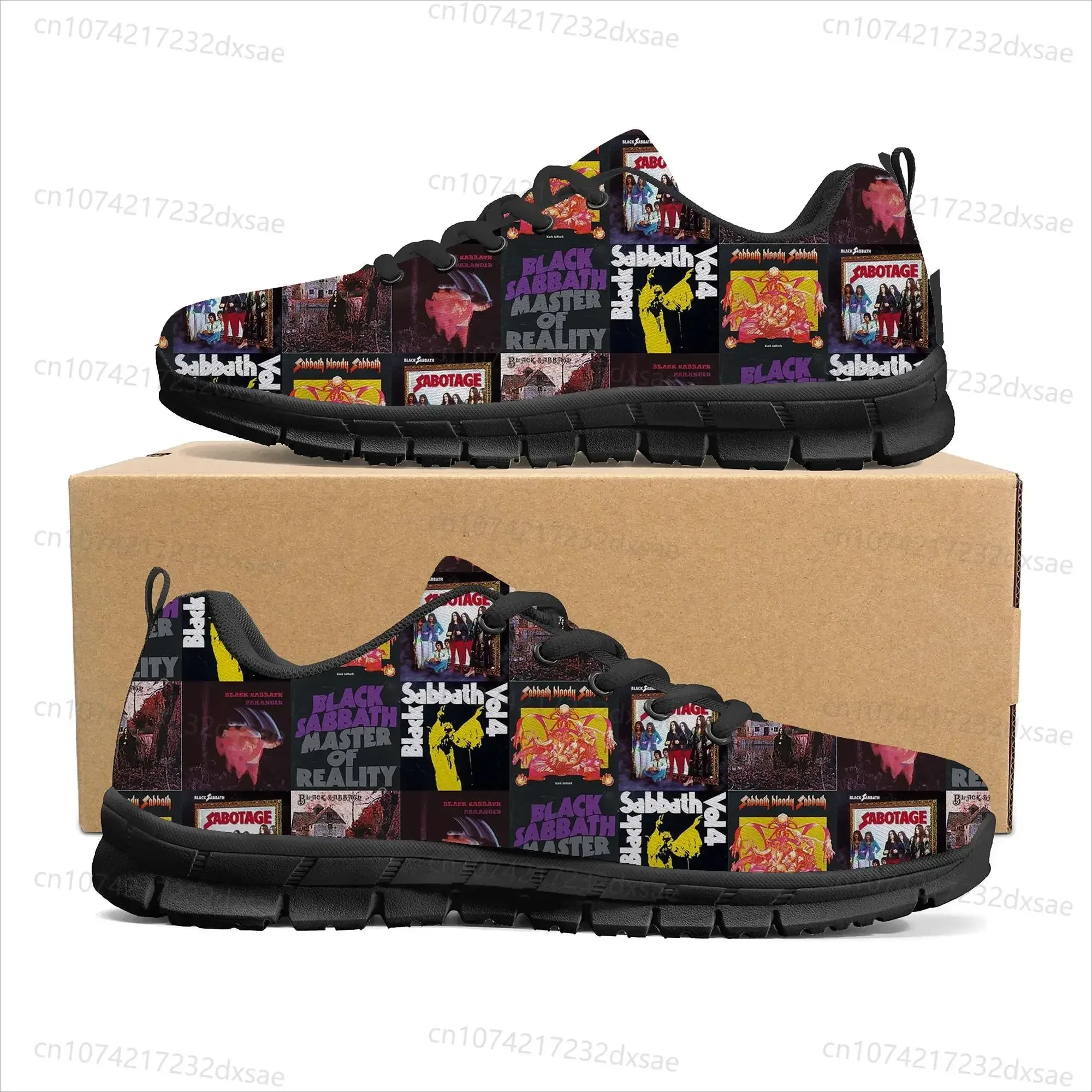 Black Heavy Metal Band Sabbath Sports Shoes Mens Womens Teenager Kids Children Sneakers Casual Custom High Quality Couple Shoes