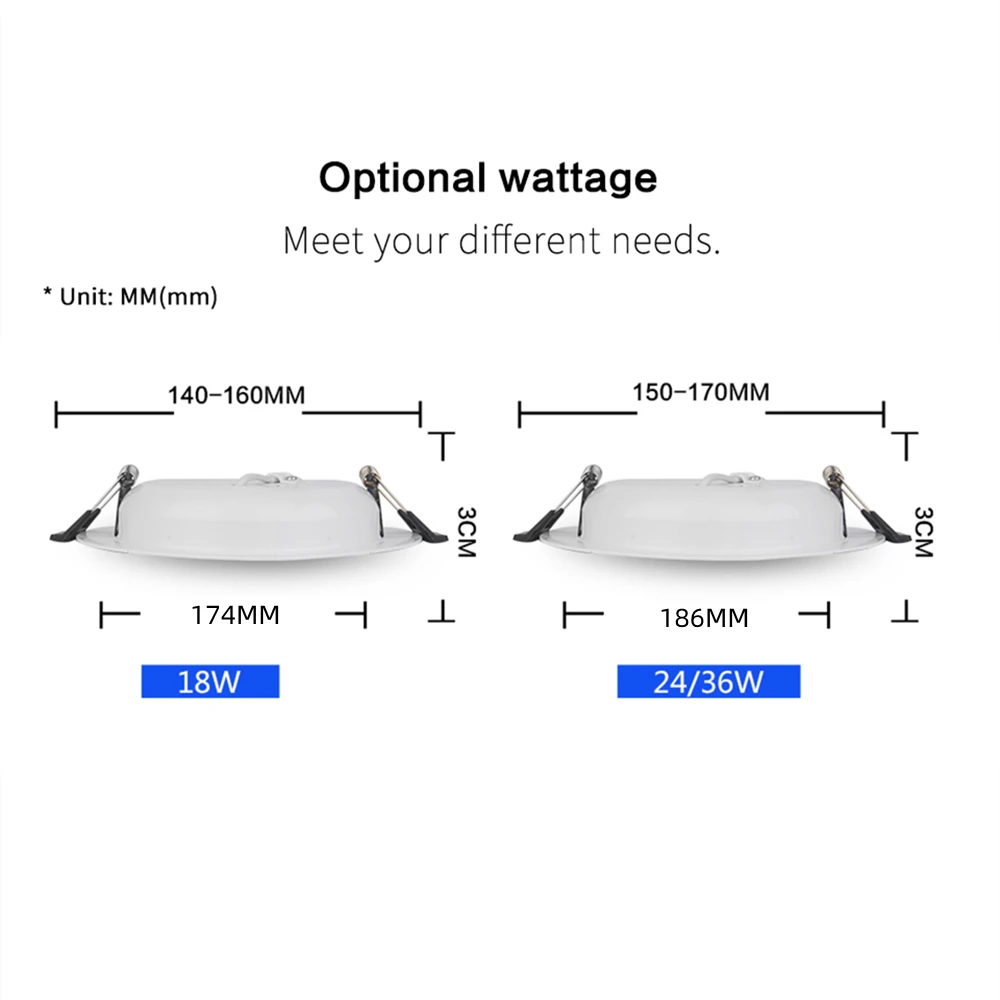 LED Downlight LED Recessed Ceiling Lamp AC DC 12V 24V 36V 3W-36W