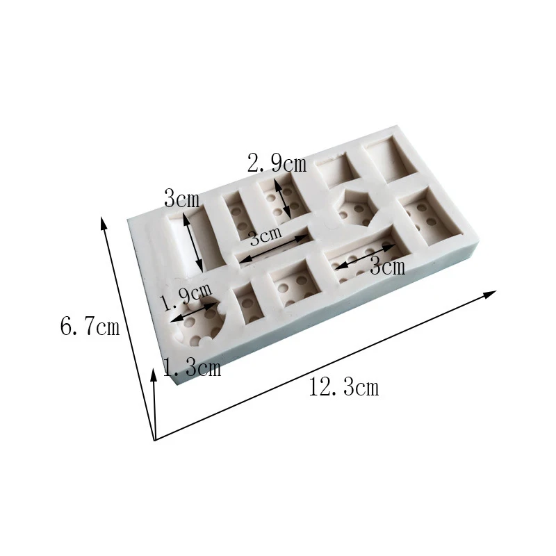 Building Bricks Robots Fondant Silicone Mold For Cake Border Decorating Cupcake Topper DIY Candy Chocolate Crafts Clay Tools