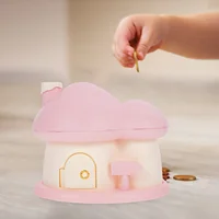 Vending Cottage Piggy Bank Banks for Kids Birthday Gift Pink Plastic Girls Cartoon 1
