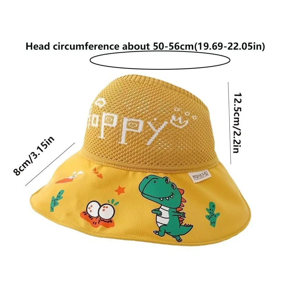 Anti UV Protection Children Sun Hat Empty Top Breathable Summer Baby Sunhat Comfortable With Windproof Rope Kids Beach Cap