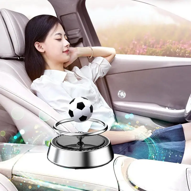 

Solar Car Fragrance Suspending Football Car Air Fresheners Solar Rotating Solar Energy Rotating Car Perfume Creative