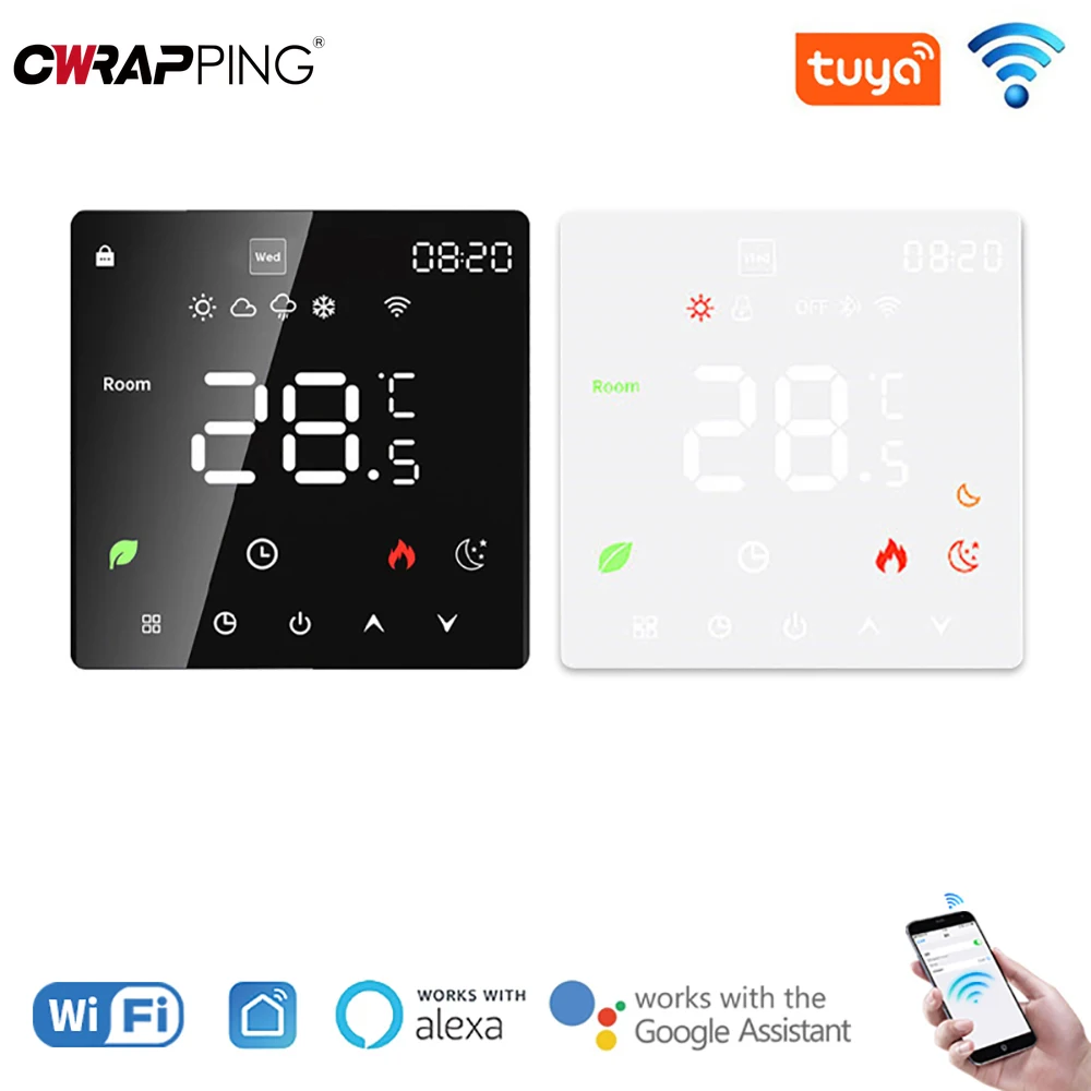 Tuya Smart Thermostat WiFi Temp Control for Home Balcony Living Room Floor Heater Smart Temperature System Accurate Regulation