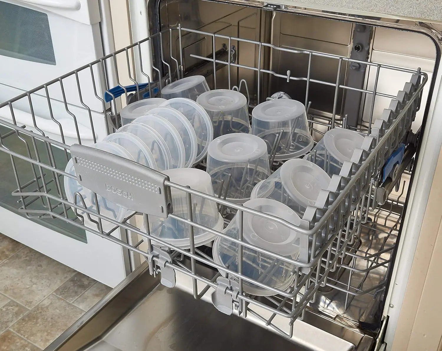 Food Storage Containers with Lids 8oz, 16oz, 32oz Freezer Deli Cups Combo Pack, 44 Sets BPA-Free Leakproof Round Clear Takeout C