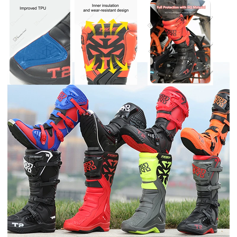 Motorcycle Shoes for Man and Kids Used Motocross Boots for Motorboat botas para motociclista hombre