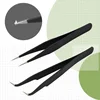 Anit-Static Tweezers, Precision Black DIY Tweezers for Nail Art and Eyelash Extensions Beauty Tools 3