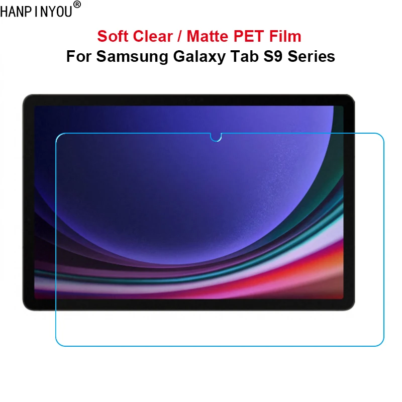 Per Samsung Galaxy Tab S9 Plus Ultra Front Slim Soft Pet Clear / Matte No Fingerprint Screen Protector Film